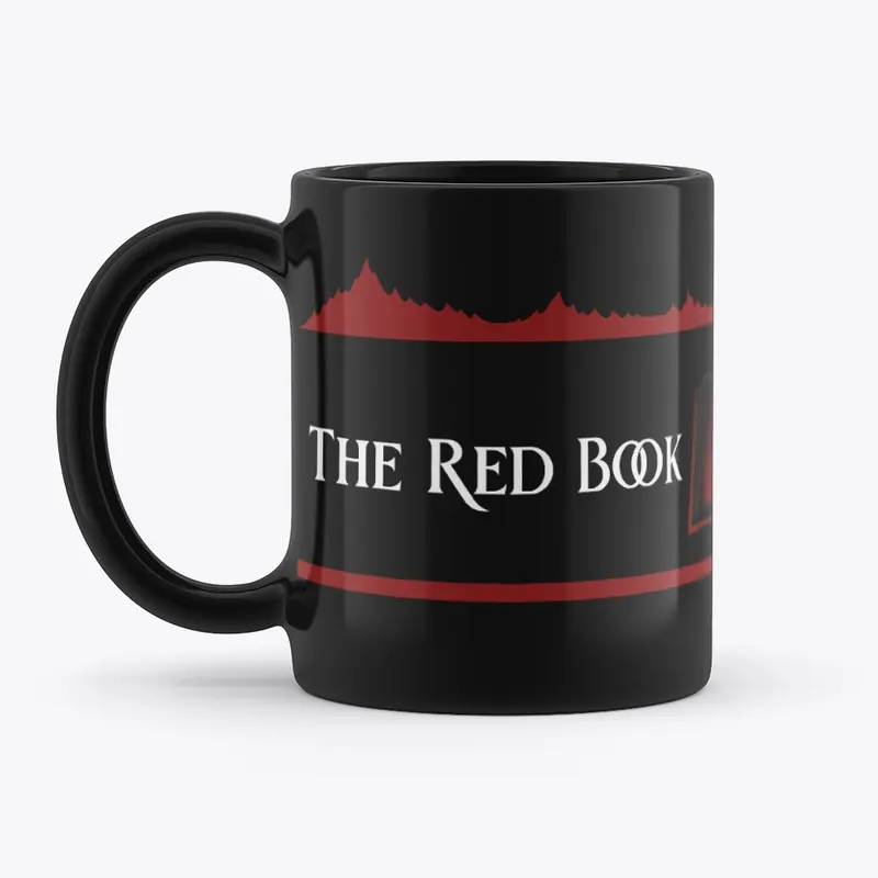 The Red Book Black Mug (Flame Logo)